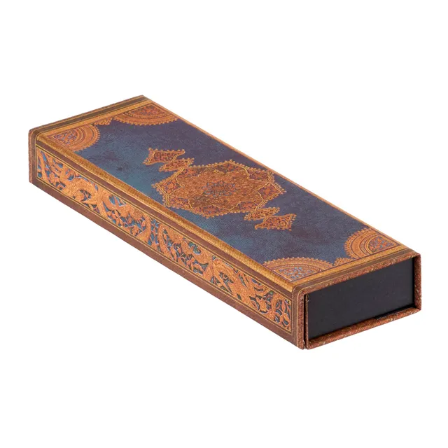 paperblanks-safavid-indigo-stifteetui-mit-wickelverschluss image 1