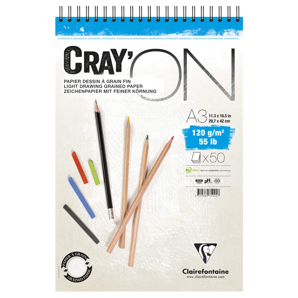 clairefontaine-975032c-zeichenblock-cray-on-din-a3-160-g-extra-wei-30-blatt-spir image 6