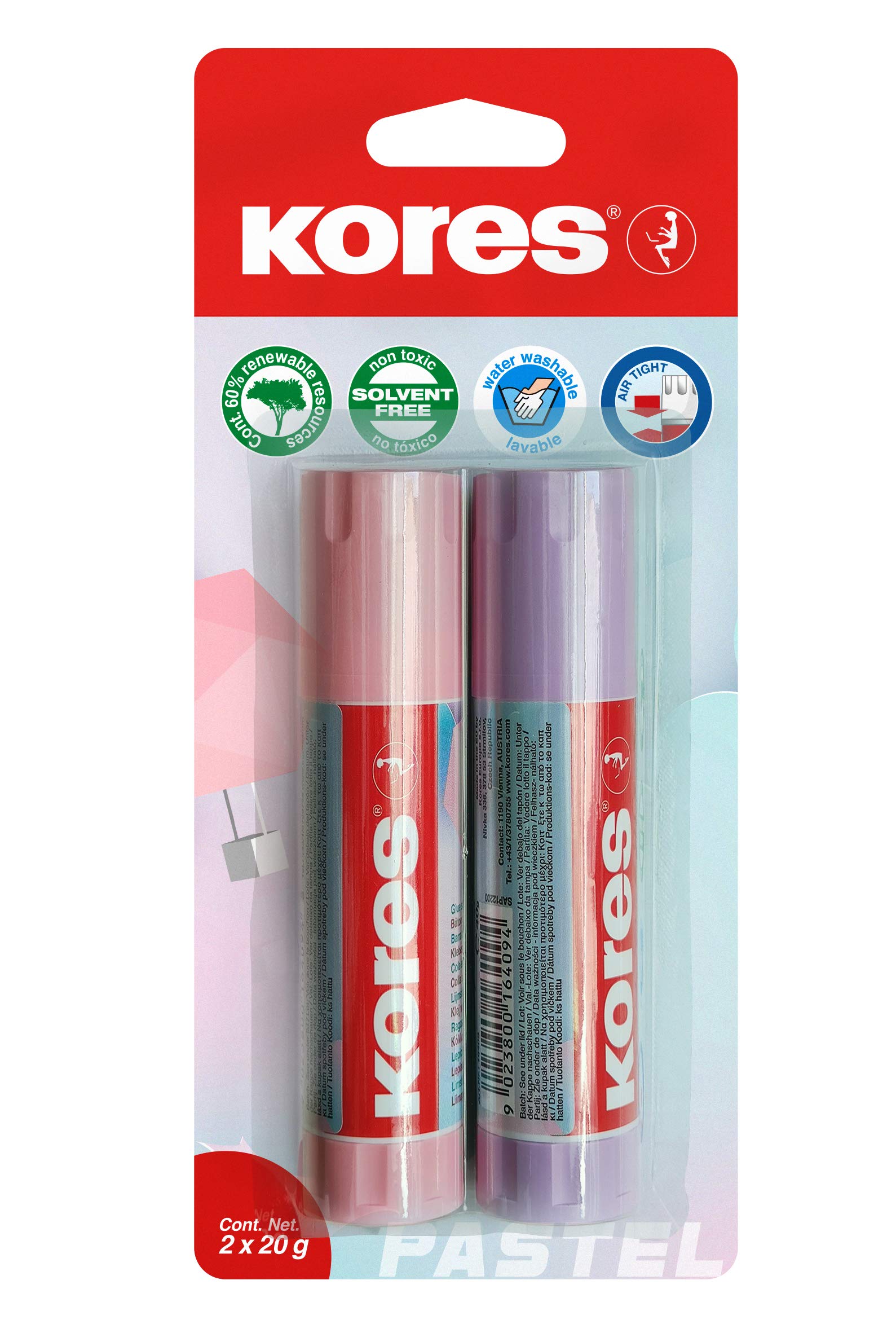 kores-pastell-klebestift-2-x-20-g-bastelkleber image 1
