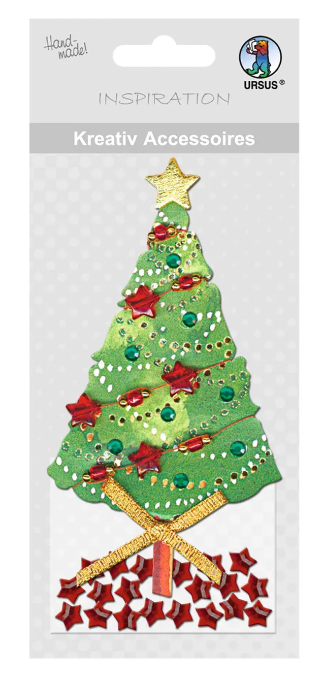 ursus-564000409-kreativ-accessoires-gro-weihnachtsbaum-gold-selbstklebend-deko-s image 1