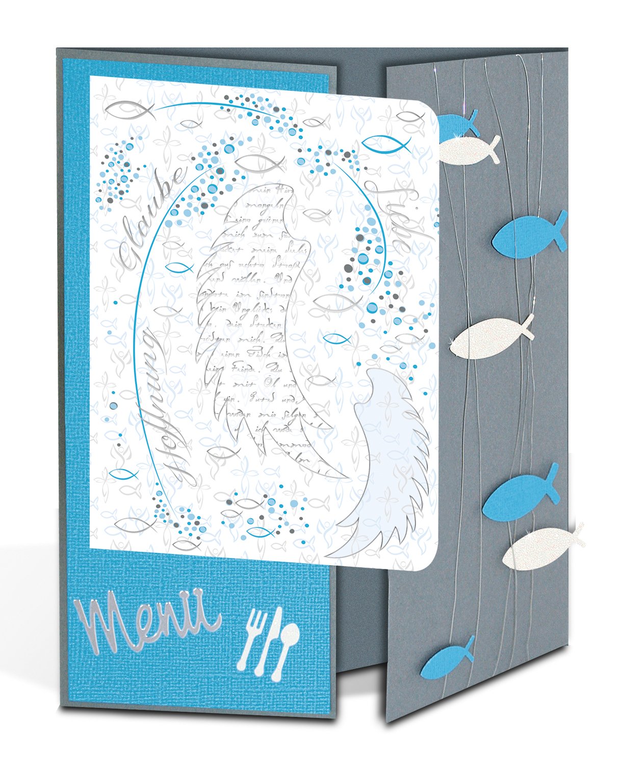 ursus-designkarton-religion-blau-wei-din-a4-5-blatt-200-g-qm-folienveredelt image 4