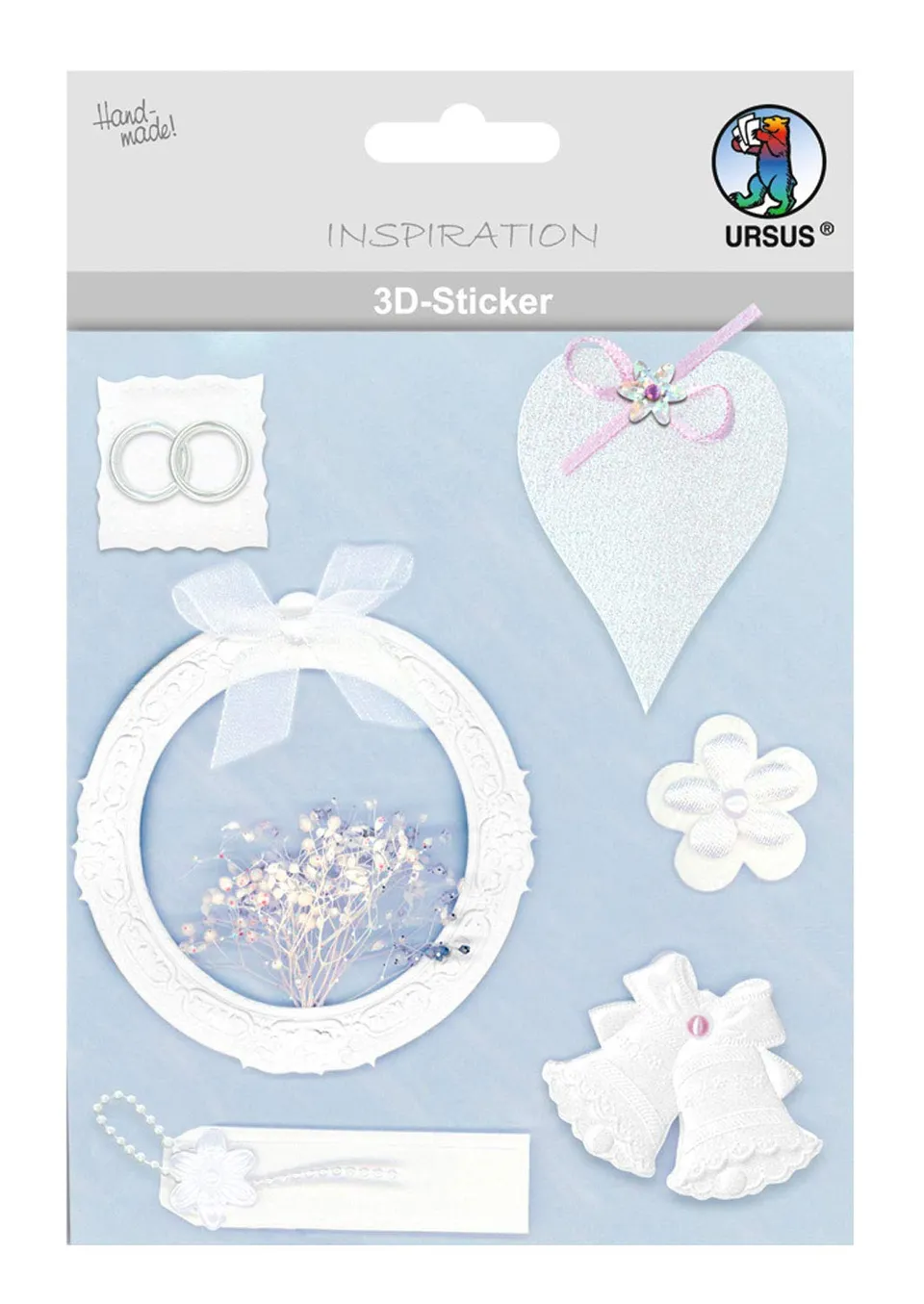 ursus-56420051-3d-sticker-hochzeit-motiv-51-mehrlagig-selbstklebend image 1