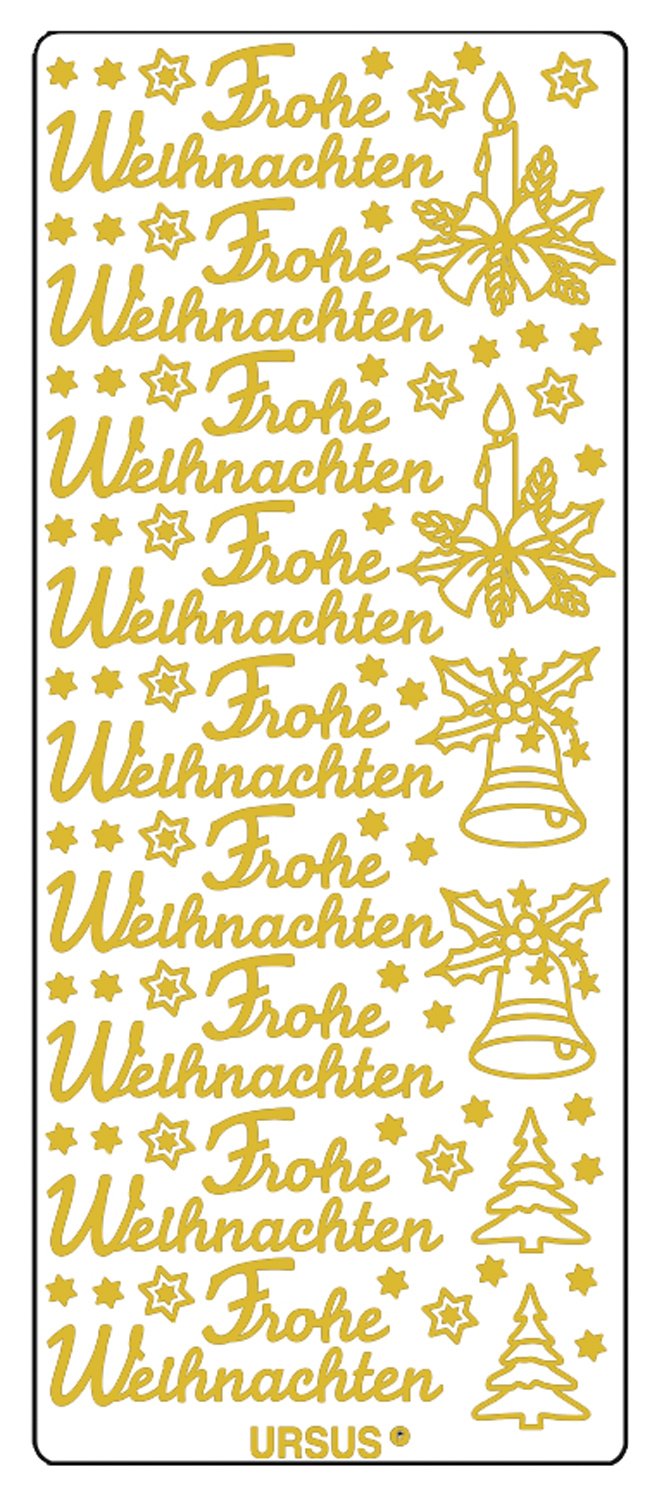 ursus-59310063-kreativ-sticker-weihnachten-2-silber-5-blatt-selbstklebend-10-x-2 image 5