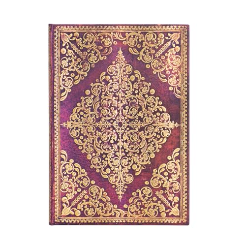 paperblanks-viola-diamond-rosette-midi-notizbuch-unliniert-hardcover-mit-elastik image 4