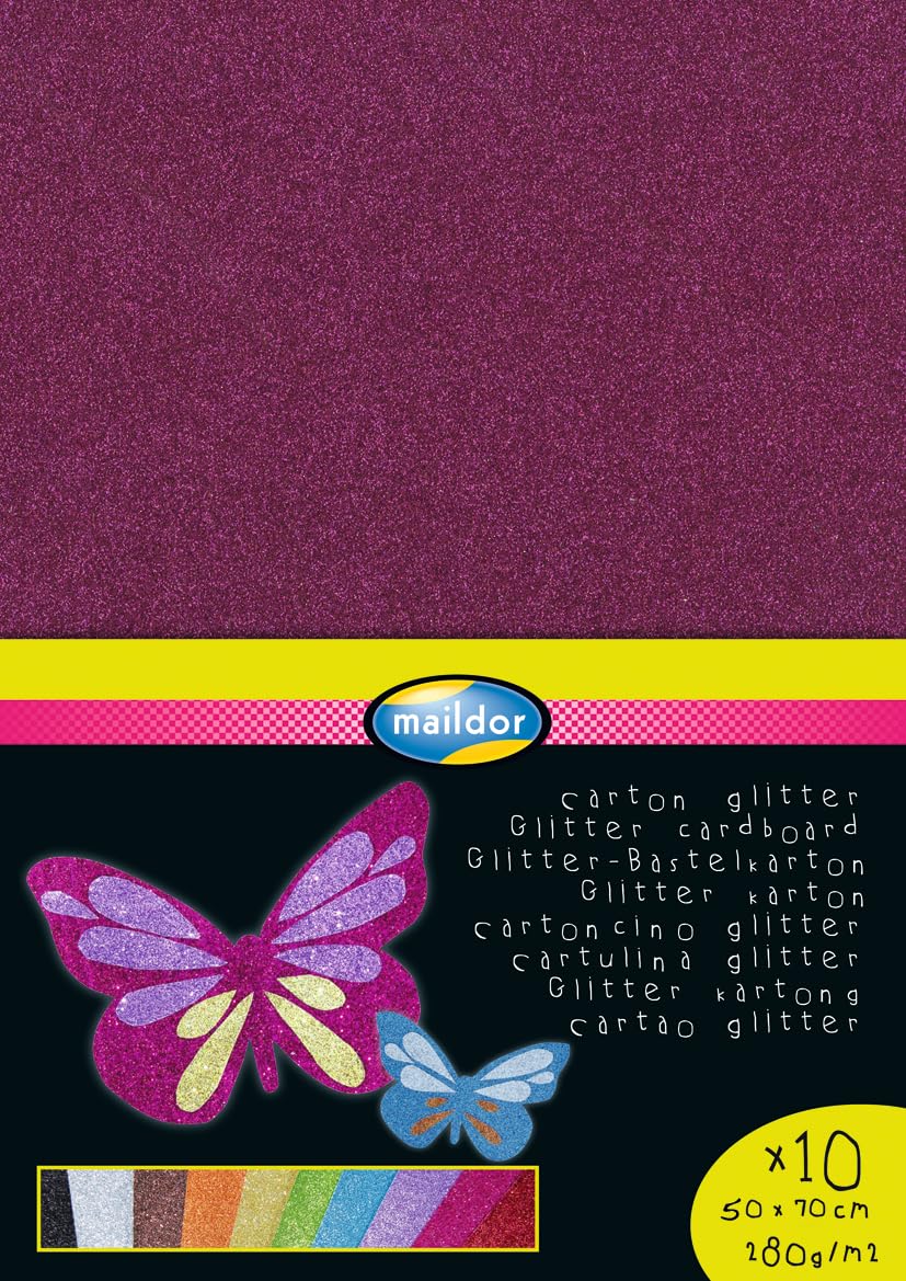 clairefontaine-195599c-glitterkarton-10-bogen-50-x-70-cm-200g-farbig-sortiert image 1