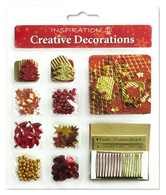 ursus-56300015-creative-decorations-christmas-rot-gold-deko-set image 1