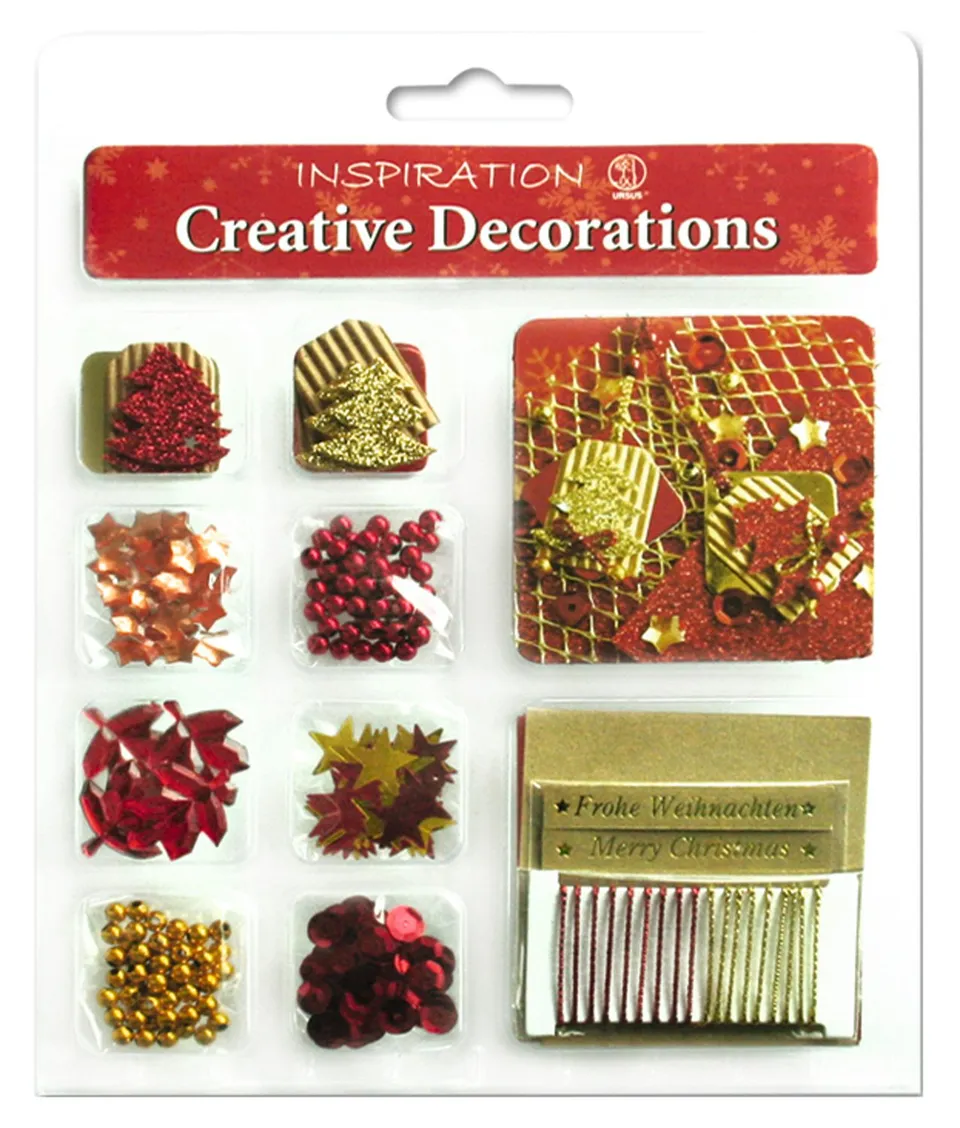 ursus-56300015-creative-decorations-christmas-rot-gold-deko-set image 1
