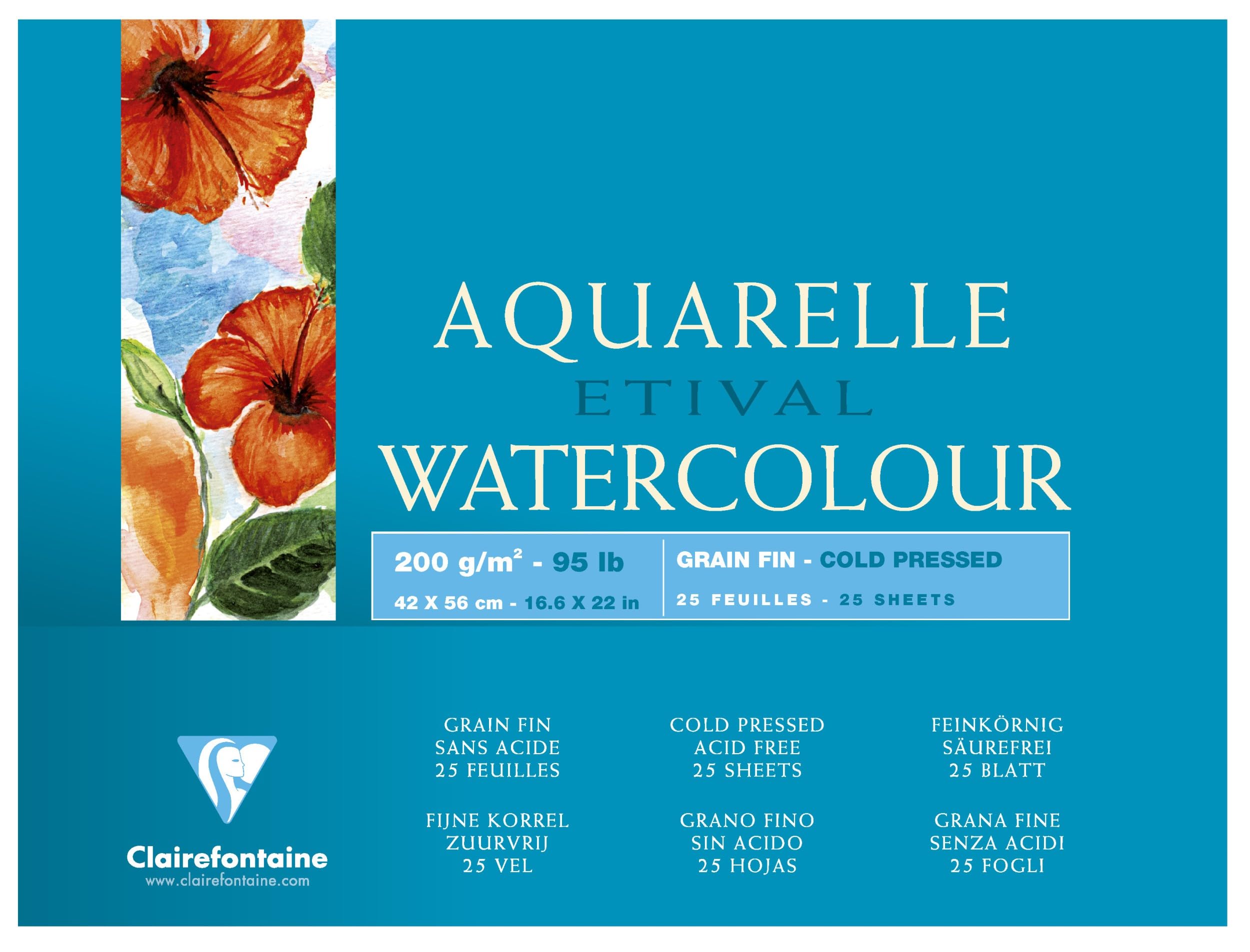 clairefontaine-etival-malblock-aquarellpapier-12-x-18-cm-25-blatt-200-g-wei-fein image 2