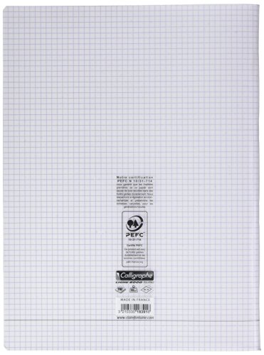 clairefontaine-calligraphe-schulheft-din-a4-24x32cm-kariert-96-blatt-transparent image 4