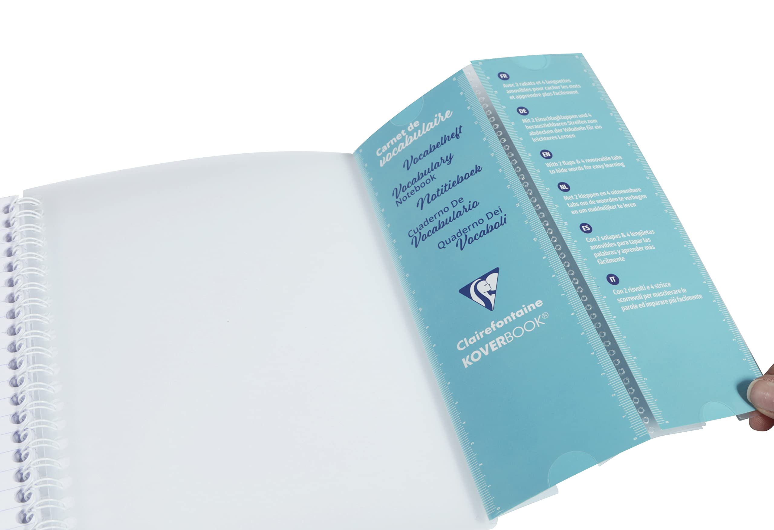 clairefontaine-161820c-koverbook-vokabelheft-a5-50-blatt-liniert-mit-mittelstric image 7