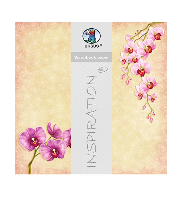 ursus-703000245-premium-glitter-scrapbook-paper-orchideen-designkarton-30-5-x-30 image 1