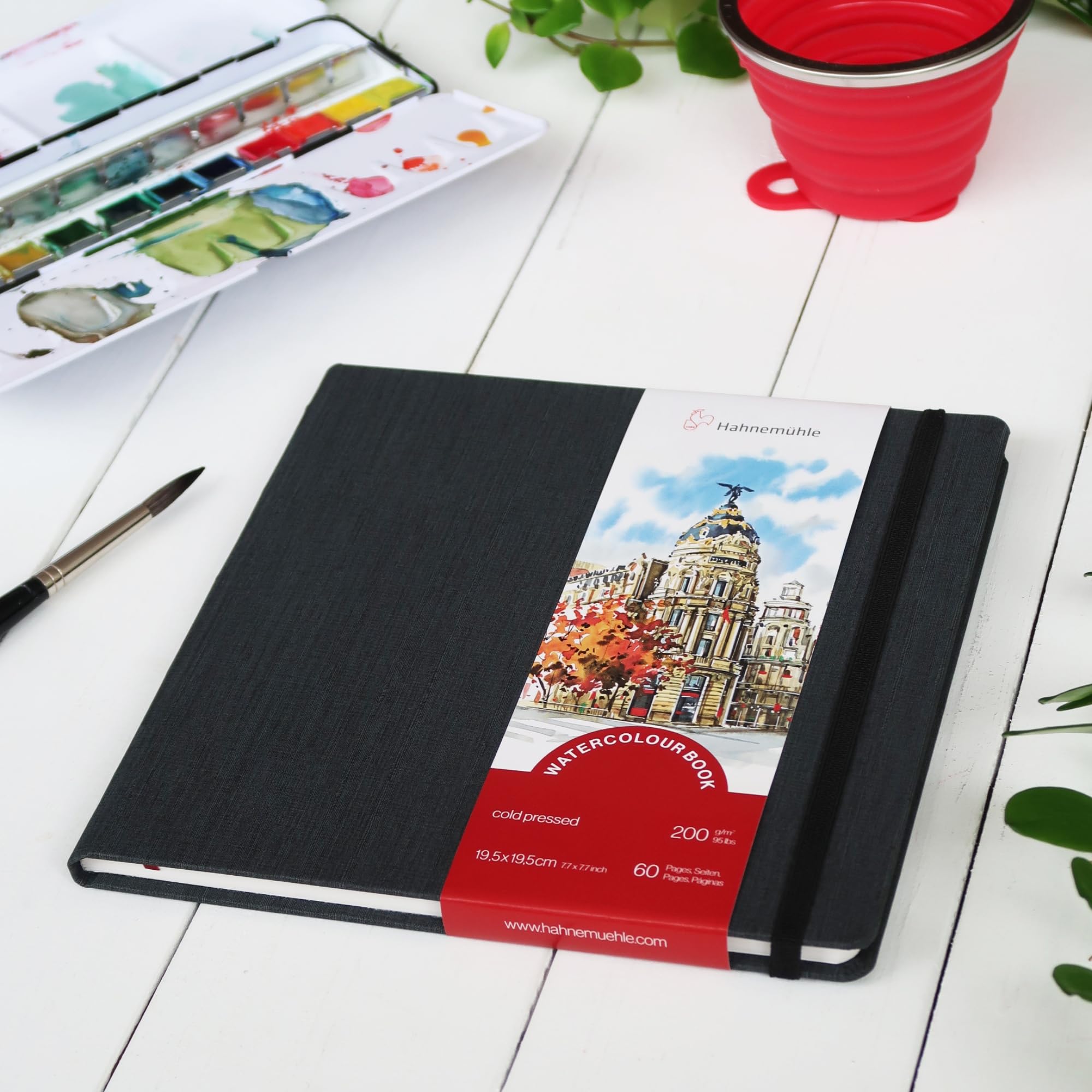 hahnem-hle-aquarellbuch-14-x-14-cm-200-g-m-feine-k-rnung-30-blatt image 3