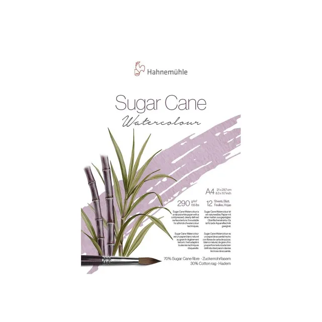 hahnem-hle-sugar-cane-watercolour-aquarellpapier-a4-290g-12-blatt-naturwei image 1