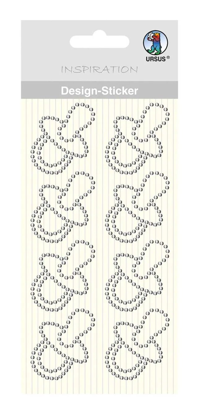 ursus-75070013-design-sticker-schnuller-silber-8-st-ck-selbstklebend image 1