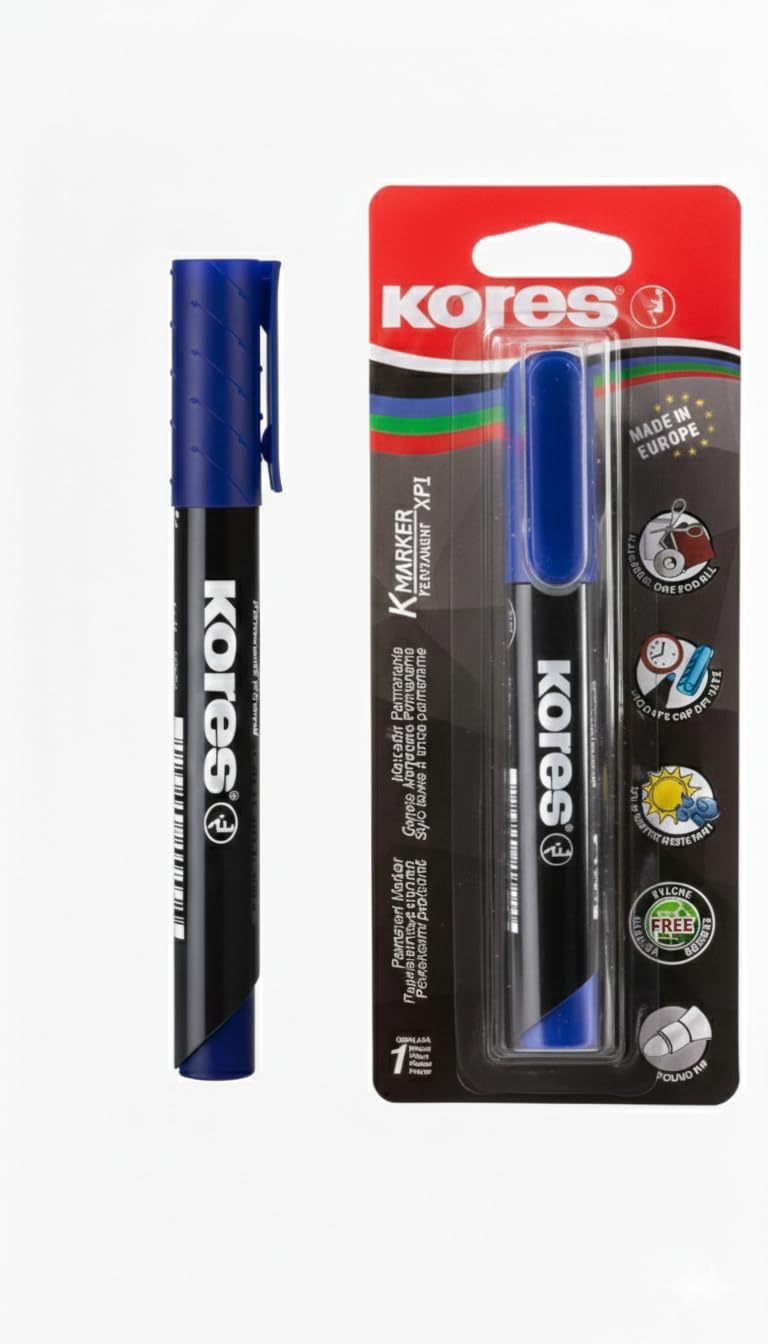 kores-xp1-permanent-marker-rundspitze-3-mm-blau-1-st-ck-auf-blister image 1