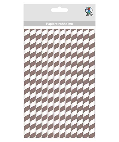 ursus-56770009-papierstrohhalme-mit-streifen-grau-l-19-5-cm-12-st-ck image 3