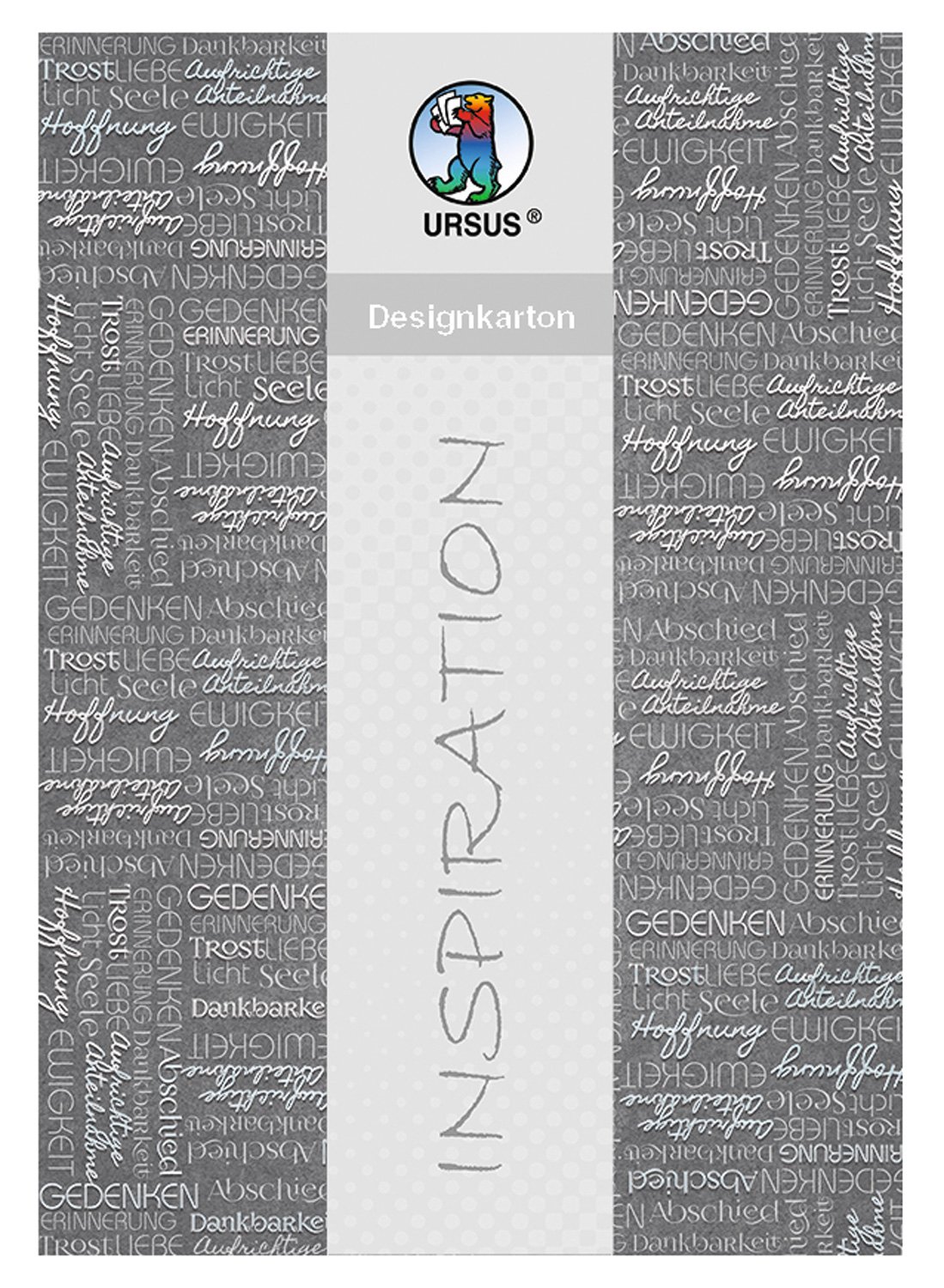 ursus-62314602f-designkarton-kondolenz-din-a4-motiv-2-silber-5-blatt-200-g-qm image 1