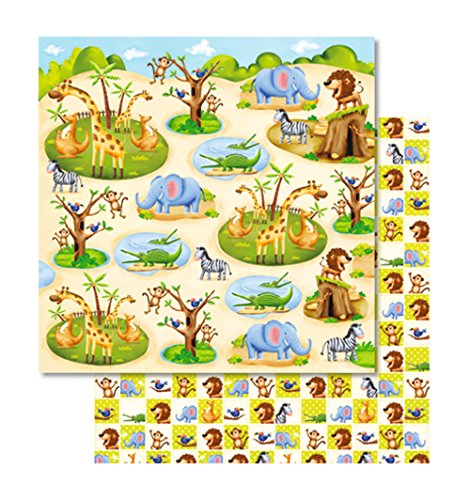 ursus-703000186-premium-glitter-scrapbook-paper-zoo-30-5-x-30-5-cm-5-blatt image 4
