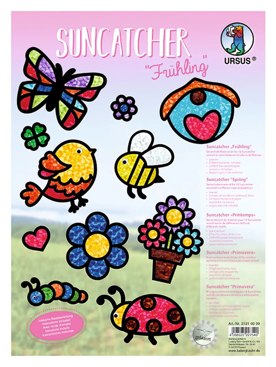 ursus-21210099-suncatcher-fr-hling-12-fensterbilder-300-g-qm-schwarz image 1