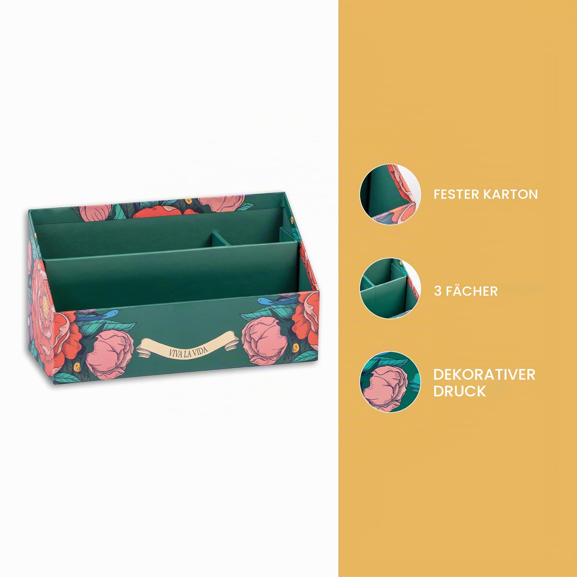 clairefontaine-frida-kahlo-briefablage-116227c-25-x-10-x-14-cm-blumen-design image 3
