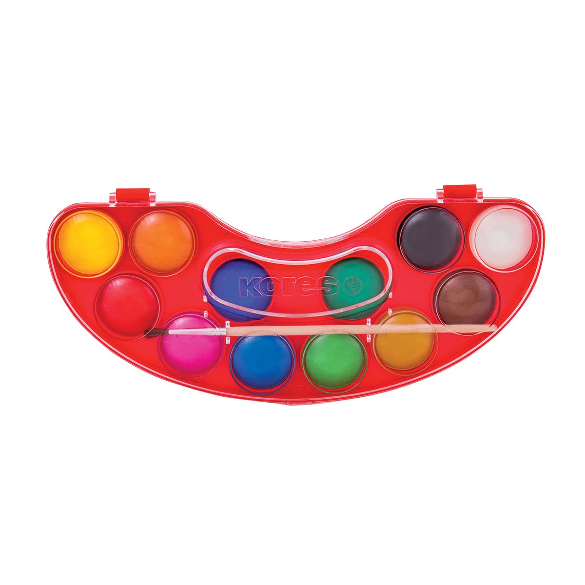 kores-akuarellos-wassermalfarbenset-12-farben-mit-mischpalette-und-pinsel image 2