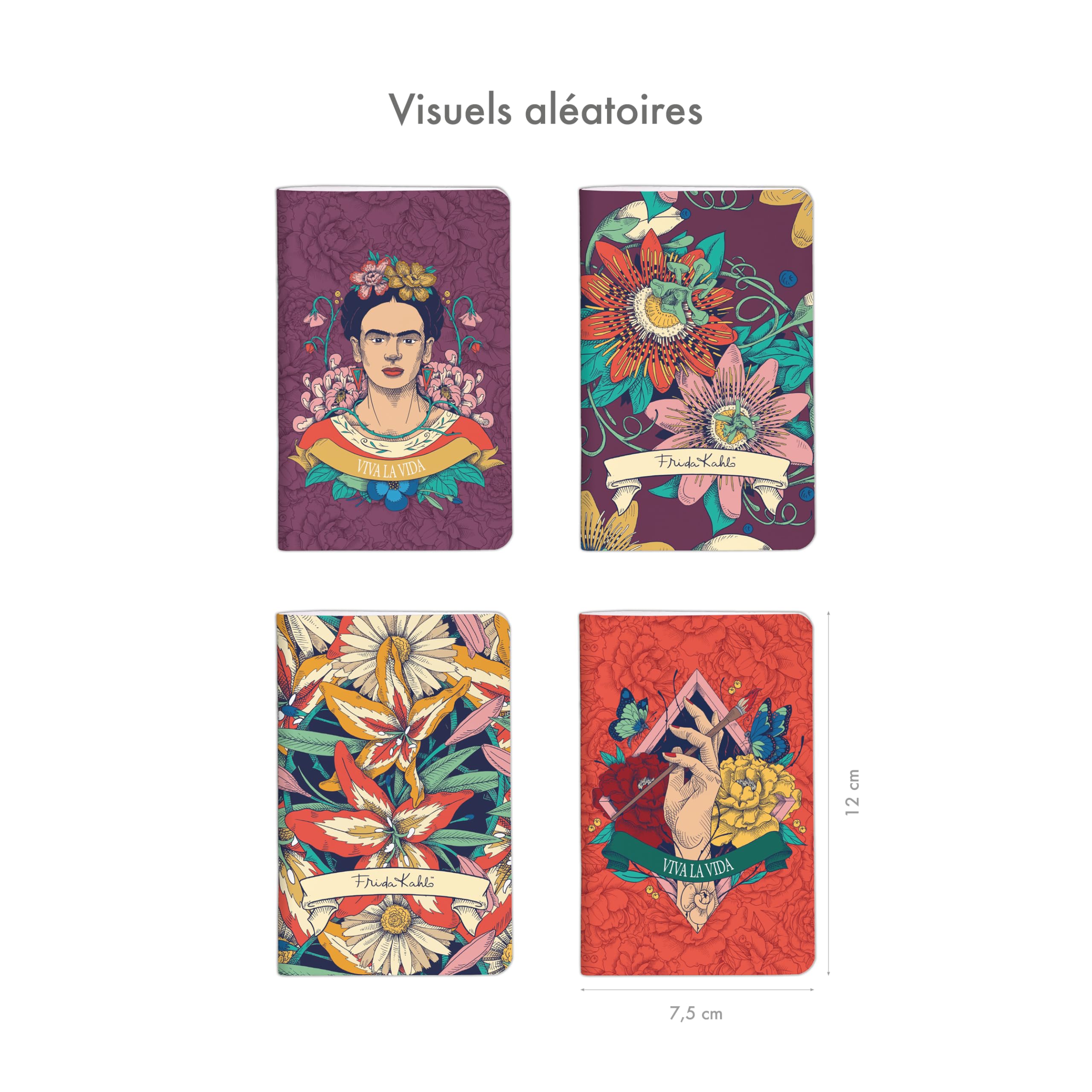 clairefontaine-116210c-notizheft-kladde-frida-kahlo-7-5x12cm-blanko image 2