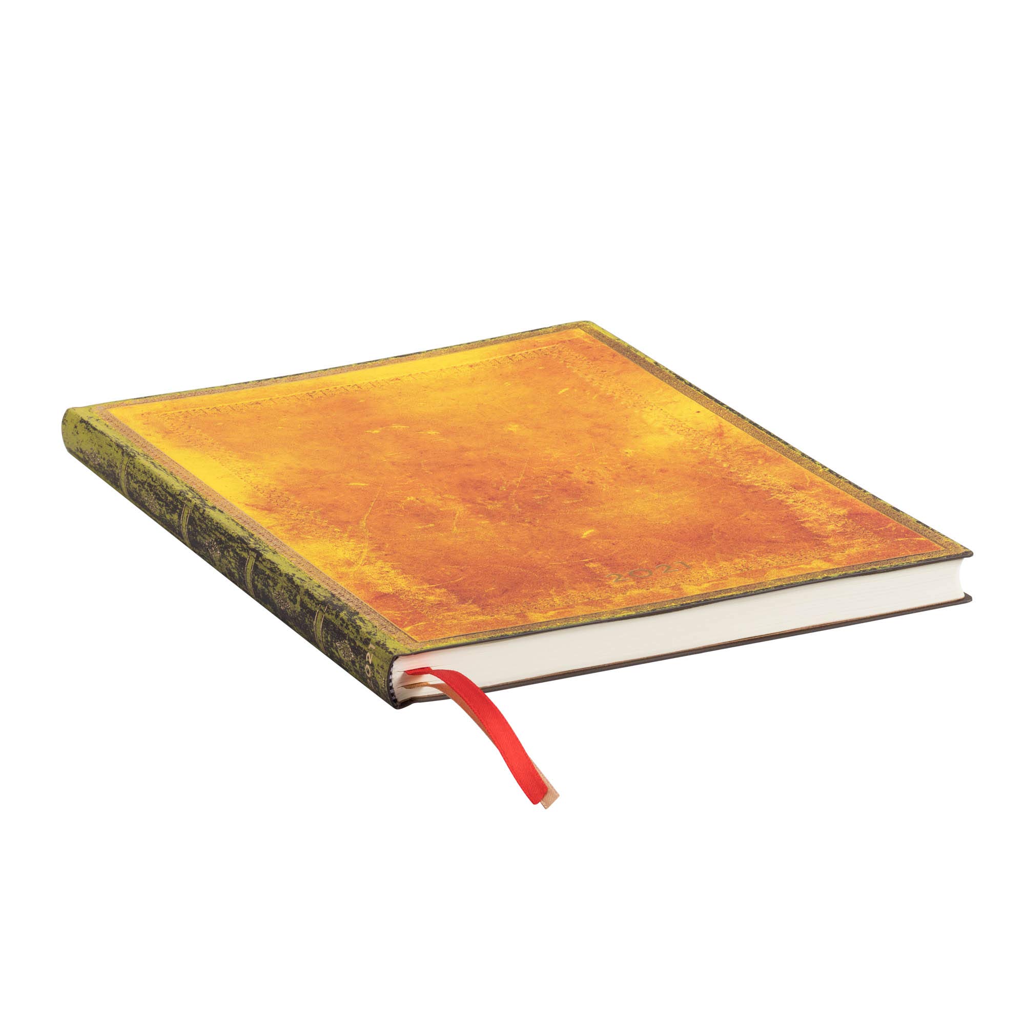 paperblanks-ochre-ultra-12-month-flexis-kalender-2021-old-leather-collection image 3