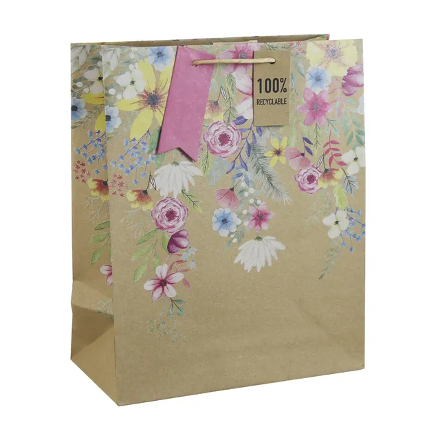 clairefontaine-geschenktasche-l-26-5-x-14-x-33-cm-kraftpapier-sommer-blumen image 1