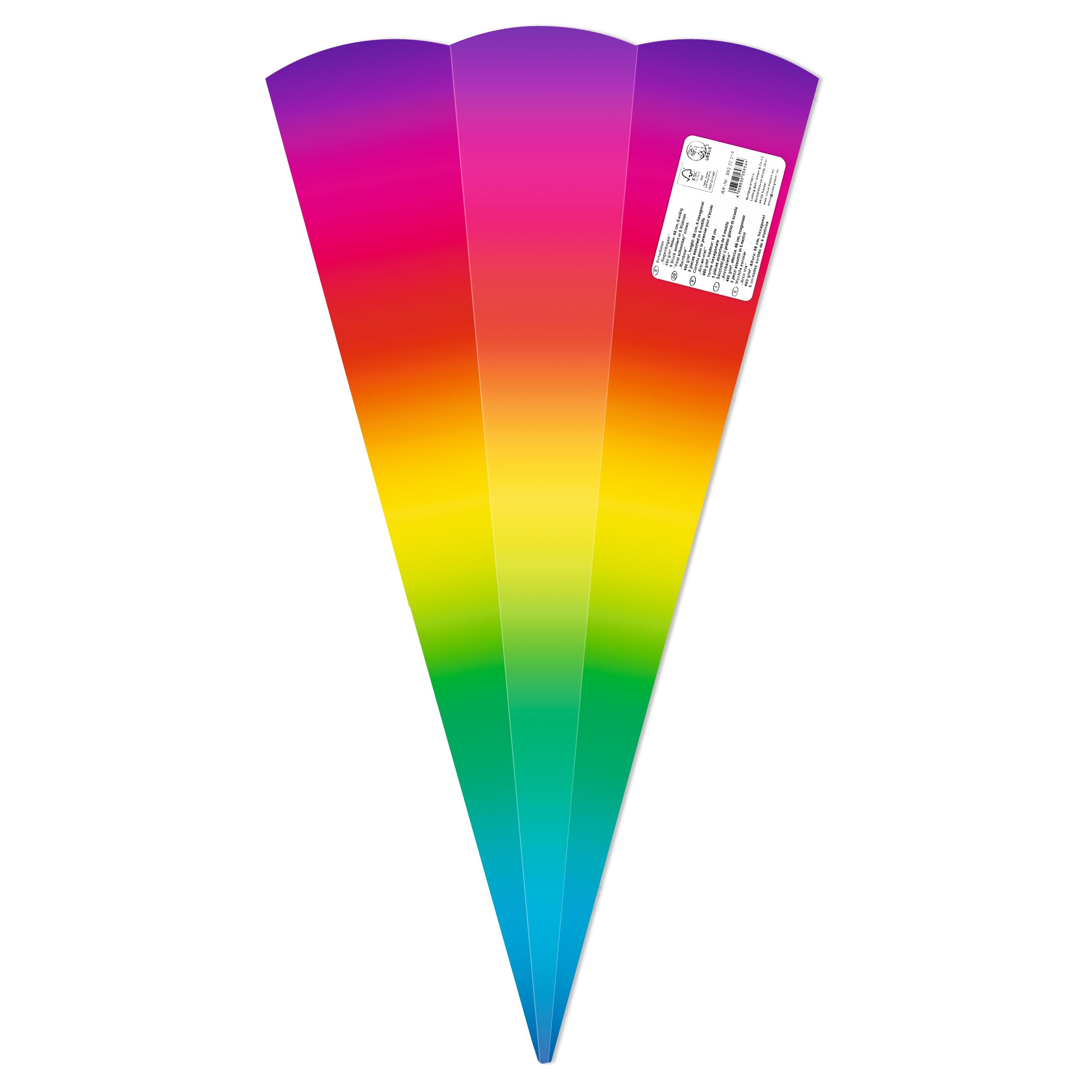 ursus-992-00-03f-schult-ten-regenbogen-5-st-ck-bastel-rohlinge-68-cm image 3