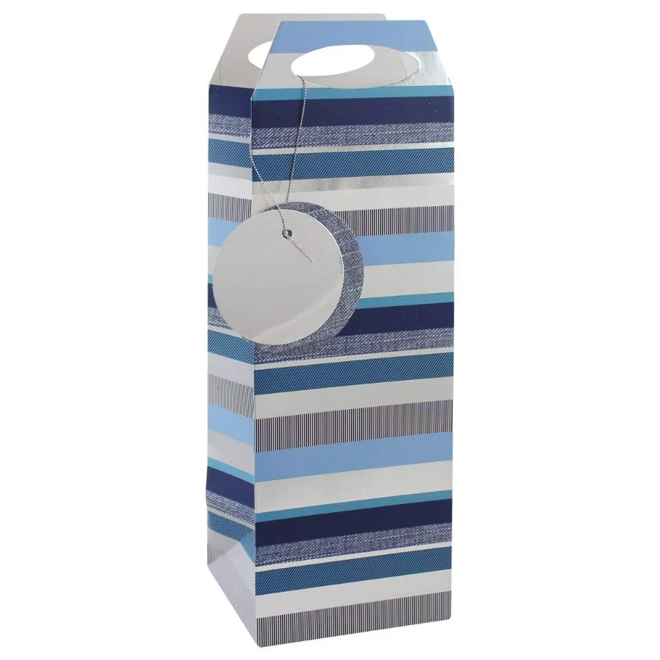 clairefontaine-geschenktasche-f-r-flasche-13x37-5x12-cm-streifen-blau image 1