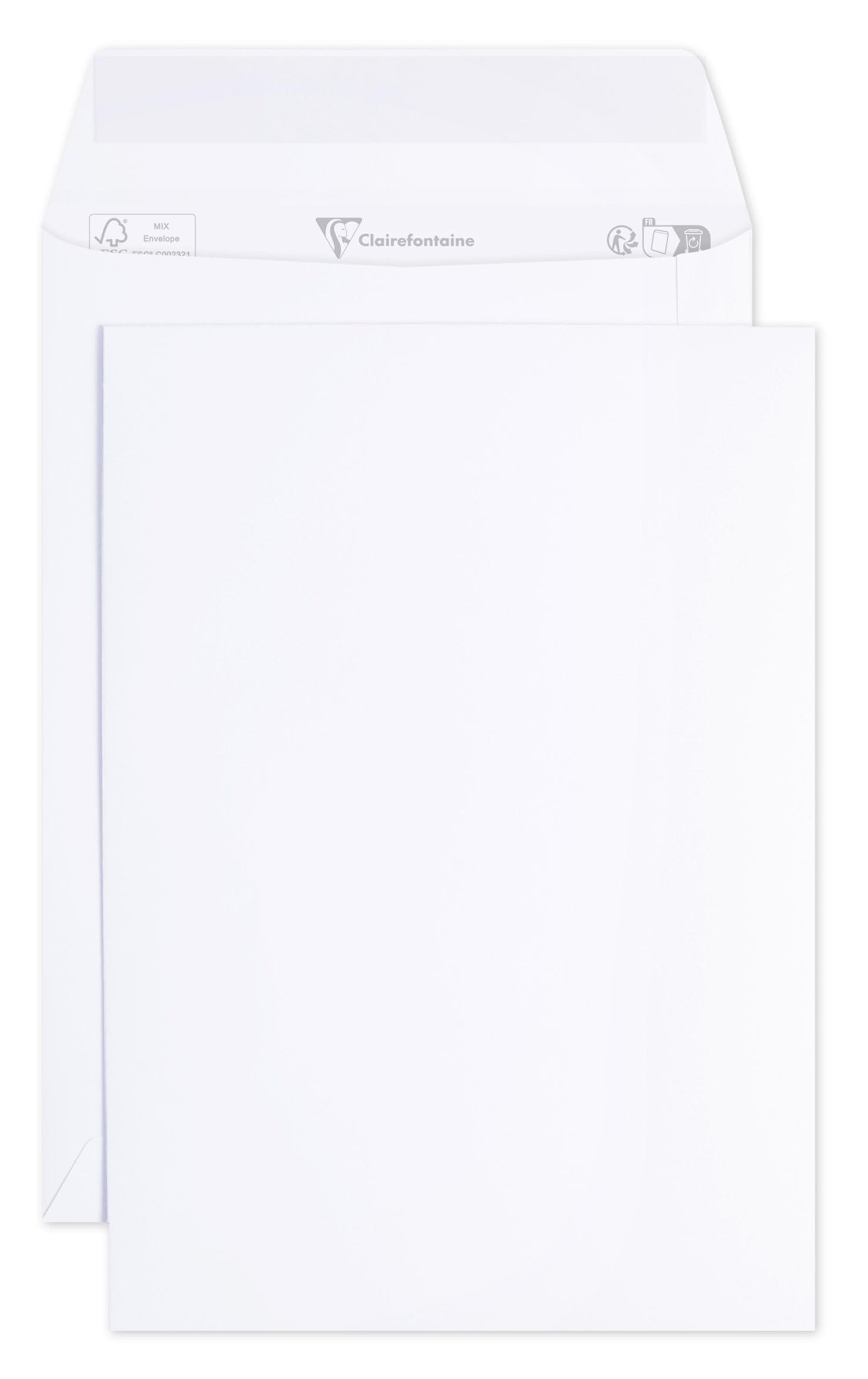 clairefontaine-8242c-500-versandtaschen-c5-162x229-mm-120g-wei-selbstklebend-ohn image 1