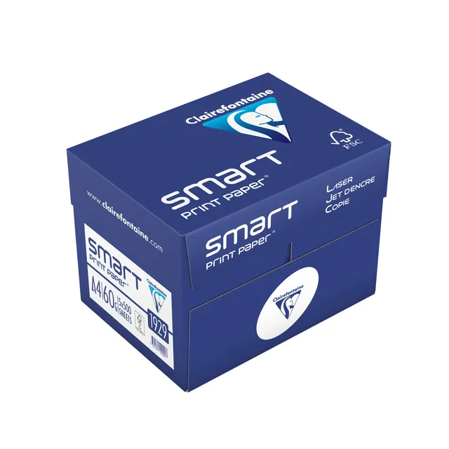 clairefontaine-1929c-smart-print-druckerpapier-din-a4-60g-extrawei-karton-mit-5- image 1