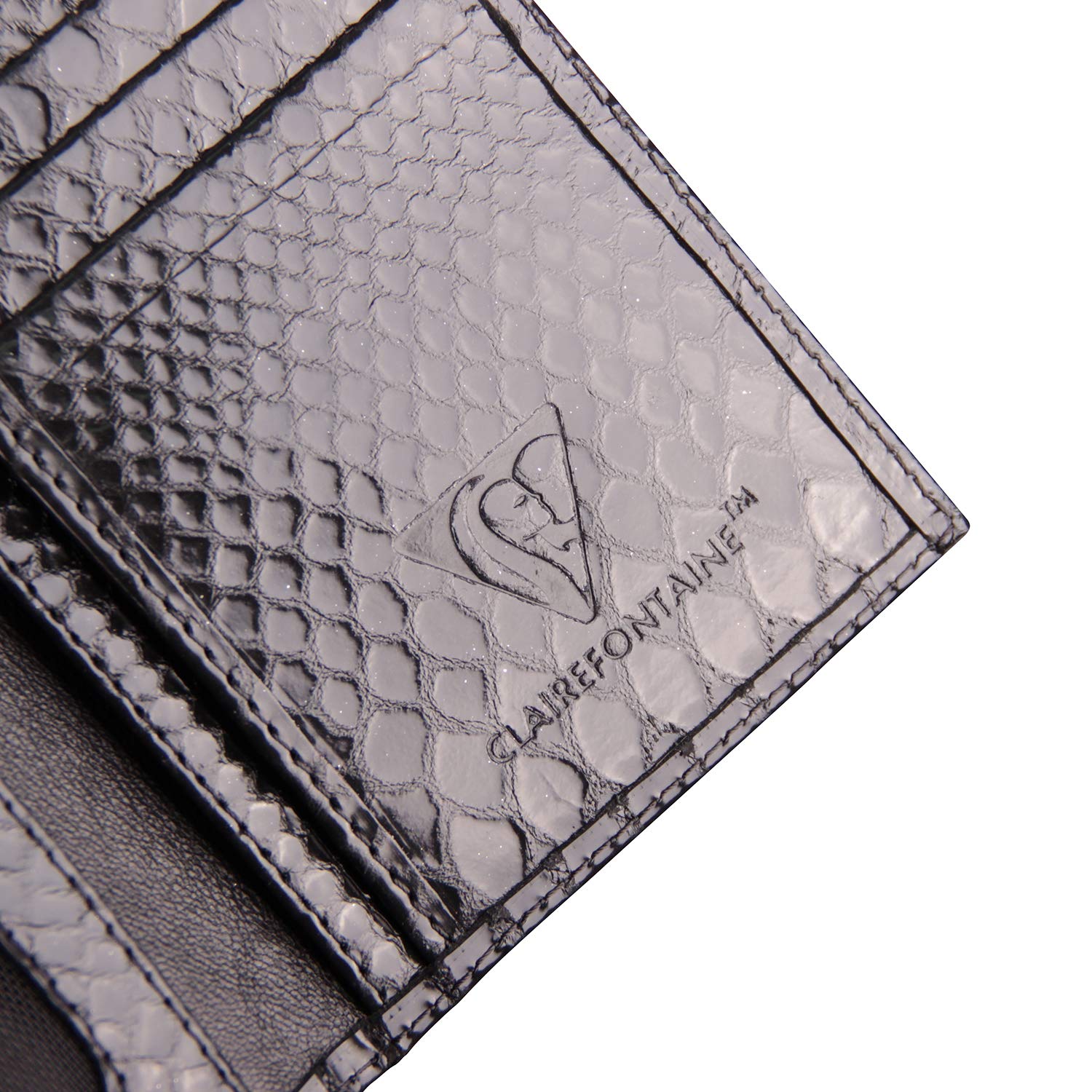 clairefontaine-dokumentenmappe-kartenetui-leder-10x15x1-5-cm-schwarz-python image 4
