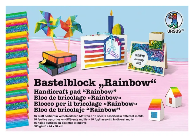 ursus-12690011-bastelblock-rainbow-24-x-34-cm-16-blatt-300-g-qm image 1