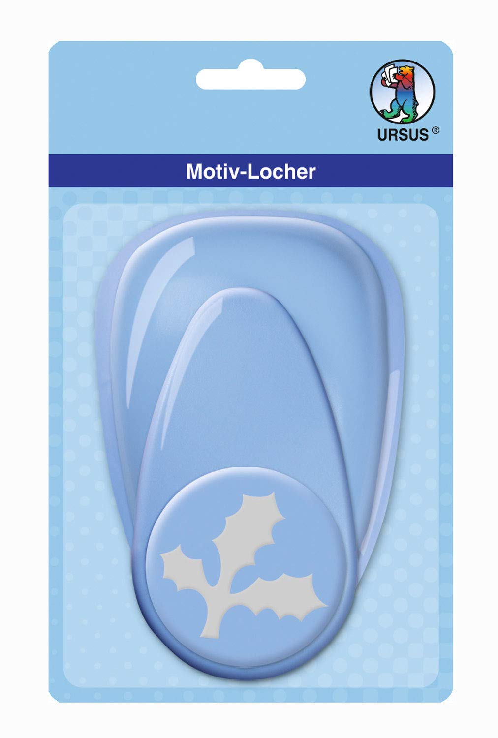 ursus-19450029-motivlocher-maxi-ilex-blatt-blau-50-8-mm image 1