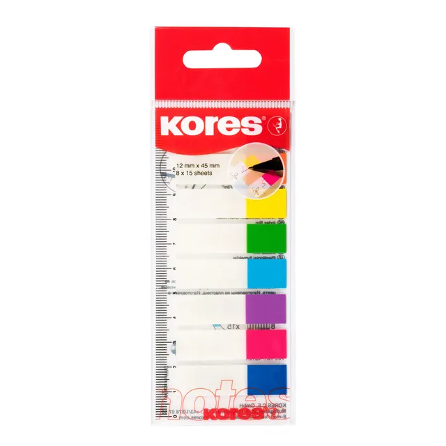 kores-45121-transparente-indexstreifen-auf-lineal-12-x-45-mm-8-farben image 1