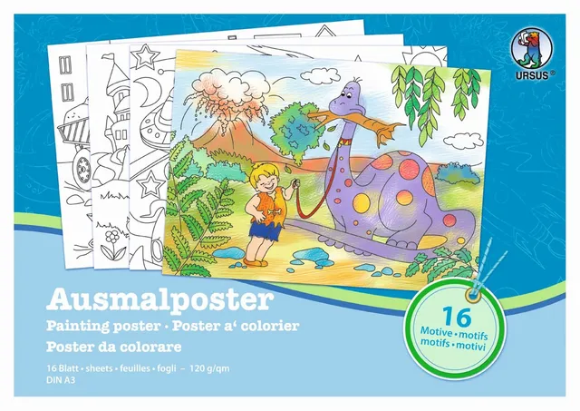 ursus-24460099-ausmalposter-jungen-din-a3-16-blatt-120-g-qm image 1