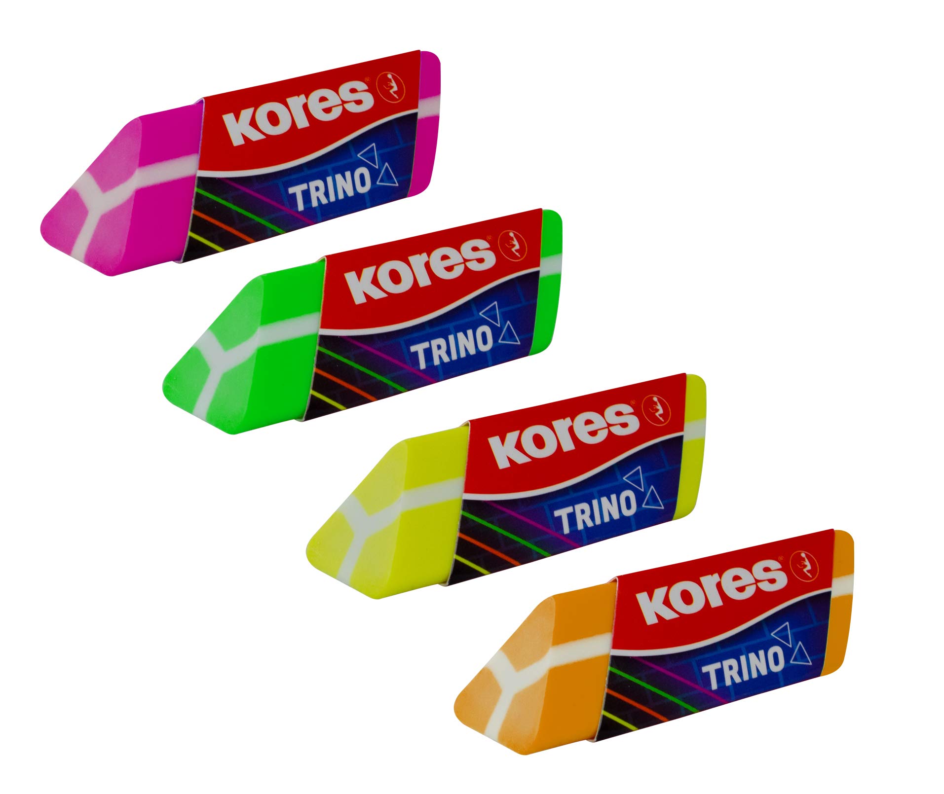 kores-trino-dreieck-radierer-pvc-60-x-20-x-18-mm-neon-2er-pack image 2