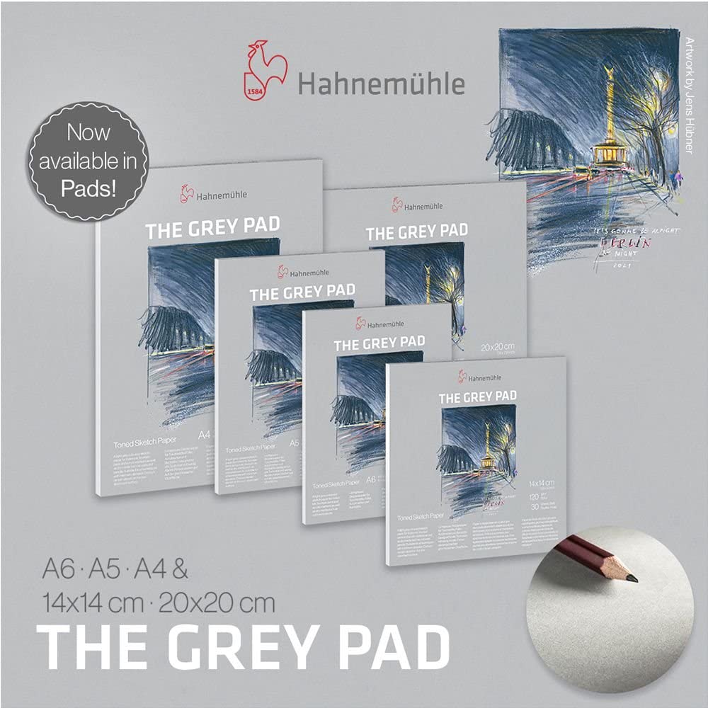 hahnem-hle-the-grey-pad-skizzenblock-a4-120-g-m-30-blatt-grau image 4