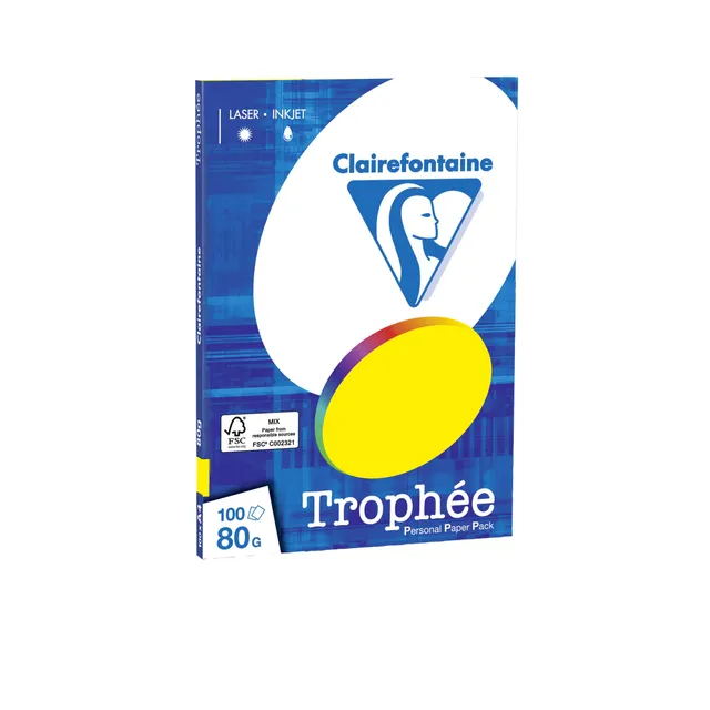 clairefontaine-troph-e-4117c-druckerpapier-a4-80g-sonnengelb-1000-blatt-karton image 1