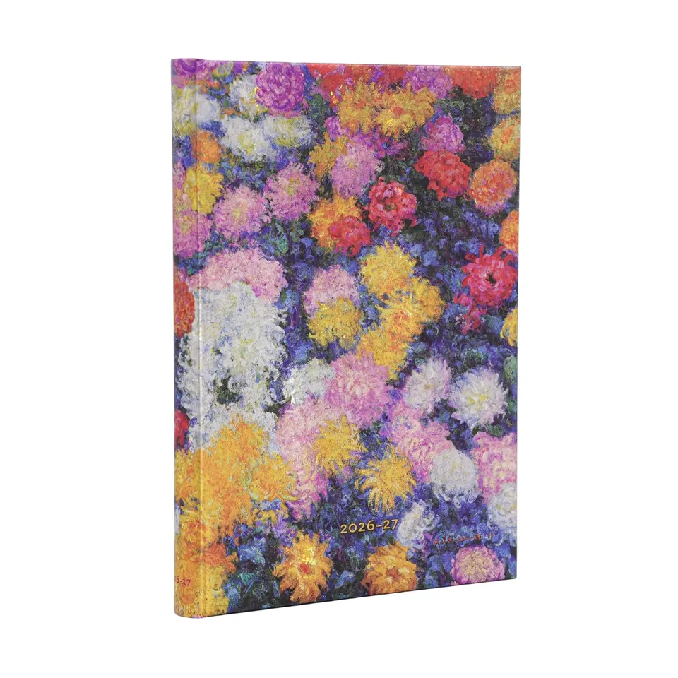 paperblanks-monet-s-chrysanthemums-2027-dayplanner-midi-18-monate-hardcover-hori image 1