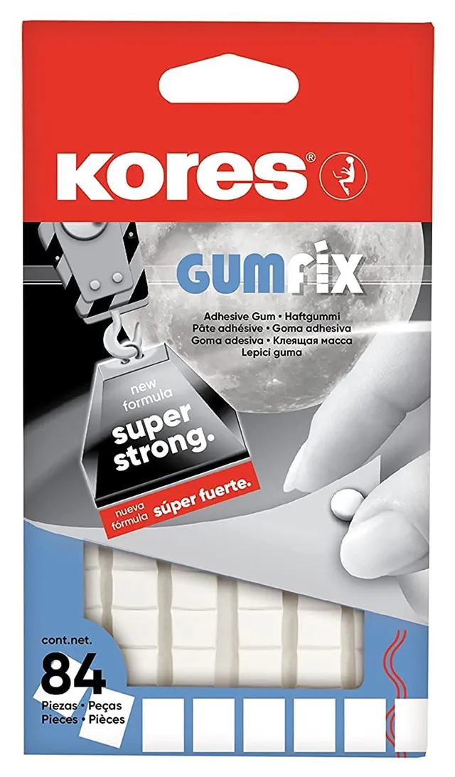 kores-gumfix-white-tack-haftgummi-50-g-84-tacks-wei-wiederverwendbar image 1