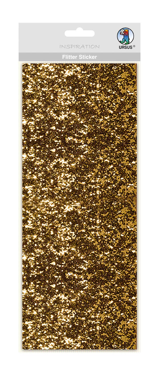 ursus-59470002-flitter-sticker-gold-ca-12-x-29-cm-selbstklebende-folienstoff-sti image 1