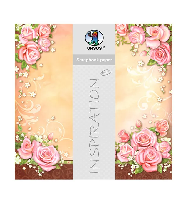 ursus-70300080-premium-glitter-scrapbook-paper-rosen-30-5-x-30-5-cm-5-blatt-desi image 1