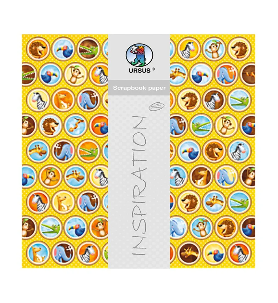 ursus-premium-glitter-scrapbook-paper-703000187-zoo-designkarton-30-5-x-30-5-cm- image 1