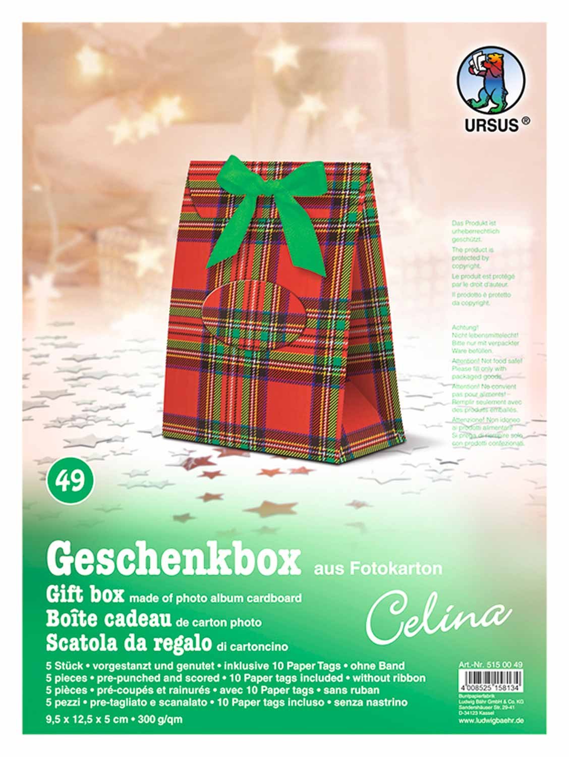 ursus-geschenkbox-celina-schneestern-rot-5-boxen-aus-fotokarton-300-g-qm-mit-pap image 3