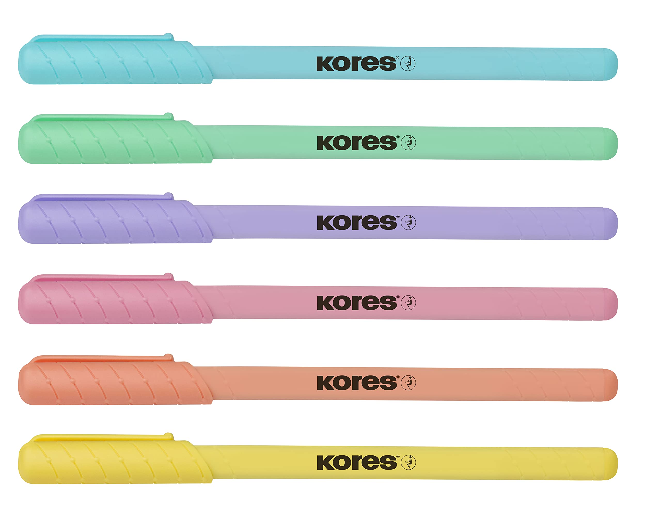 kores-k0r-m-kugelschreiber-pastellfarben-1-0-mm-6er-set-mit-blauer-halbgel-tinte image 4