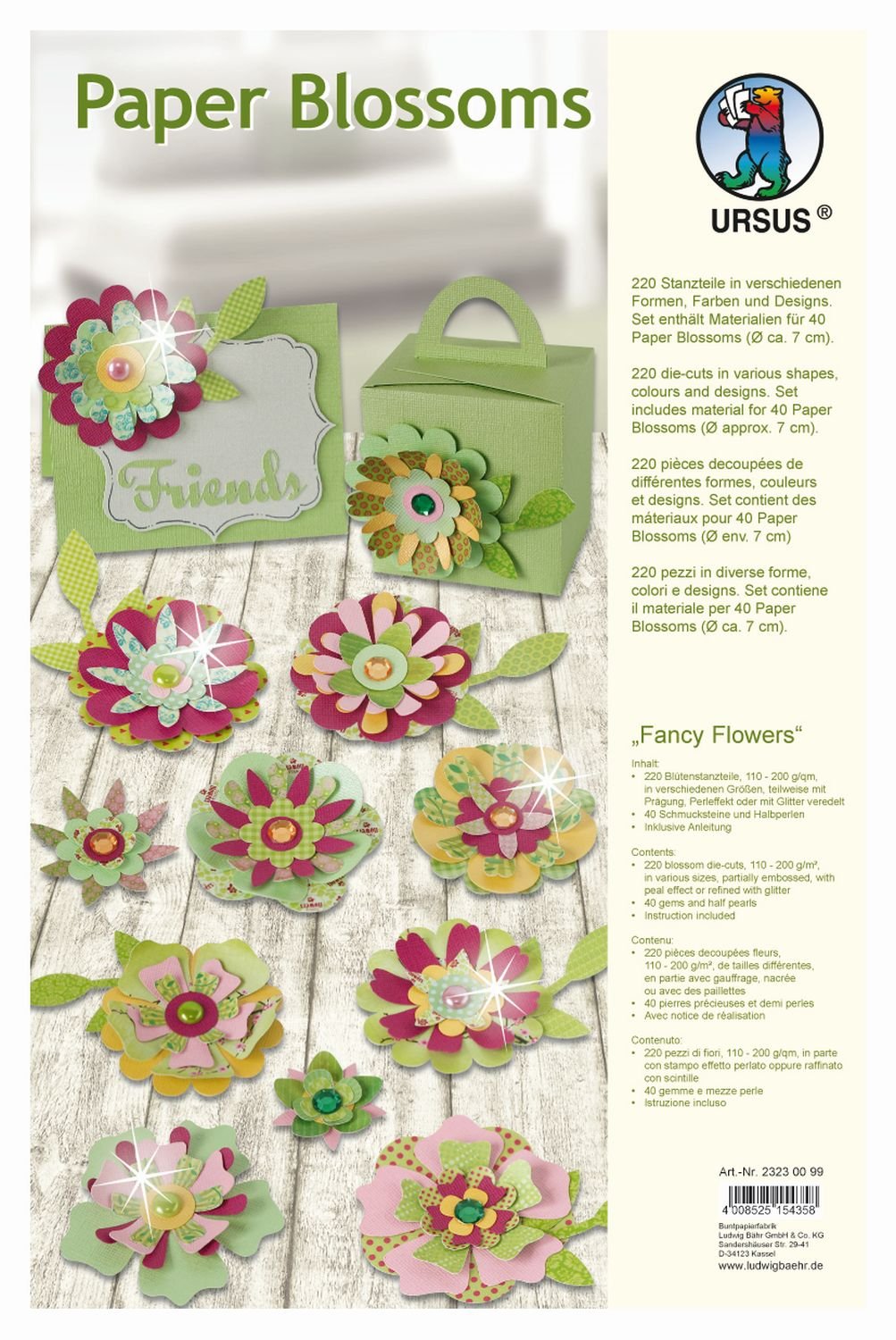 ursus-paper-blossoms-fancy-flowers-set-f-r-40-papierbl-ten-7-cm image 1