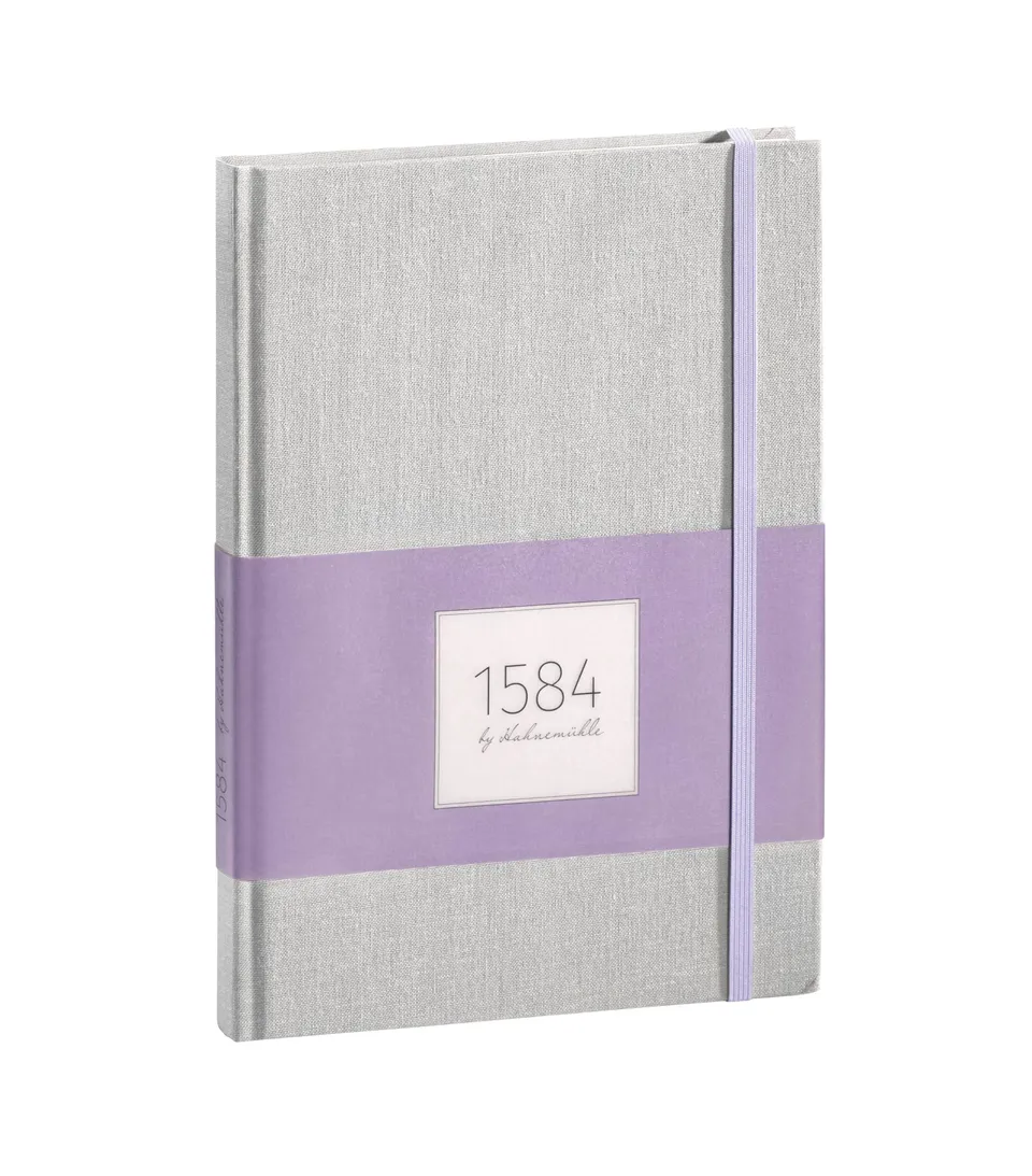 hahnem-hle-1584-notizbuch-a5-lila-100-blatt-gepunktet-und-farbig image 1