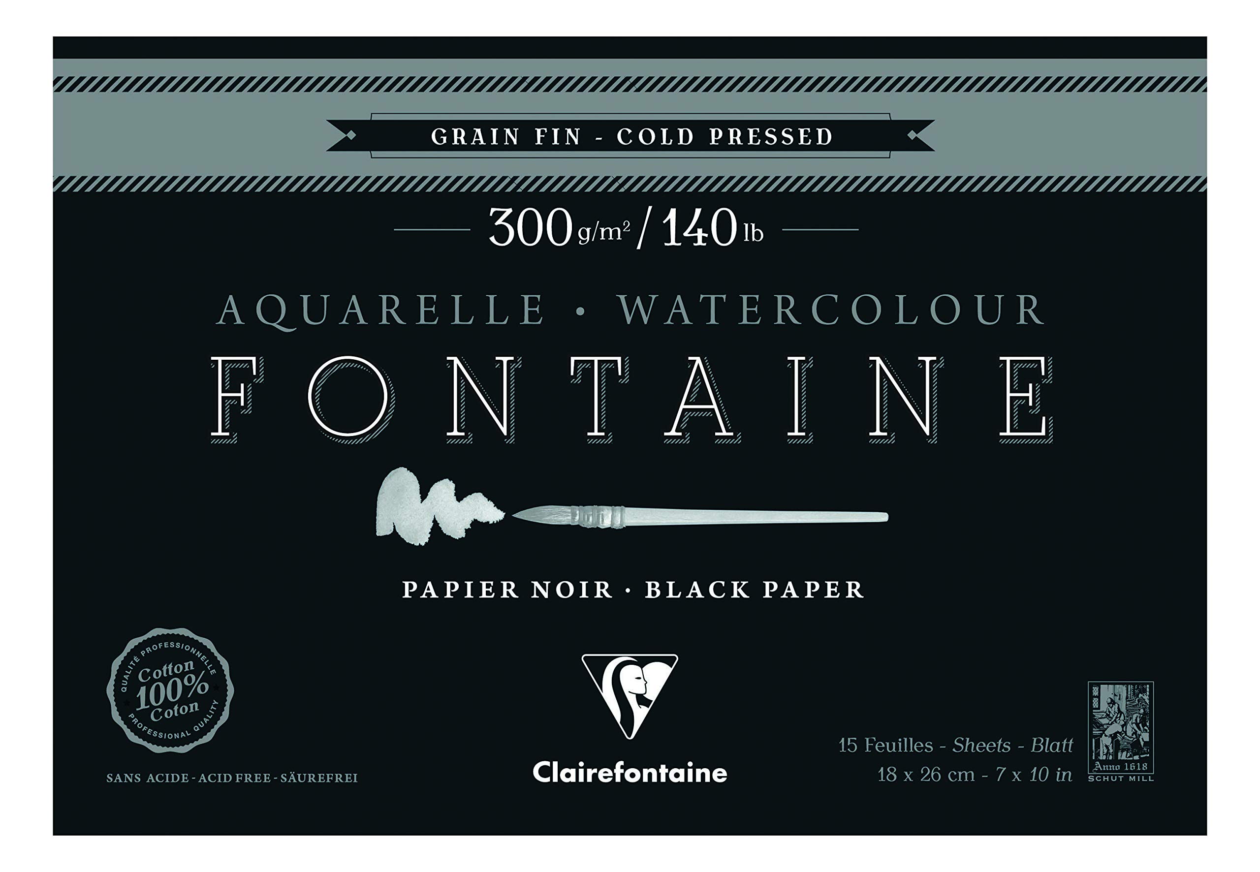 clairefontaine-fontaine-malblock-10x15-cm-300g-schwarz-20-blatt-feine-k-rnung image 3